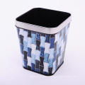 Diseño de bambú azul PU de estilo europeo Cubierto cubo de basura